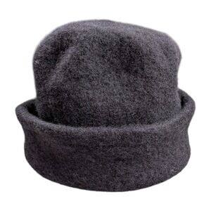 Vintage Sheep Wool Beanie Hat Cap Black Girls Boys Unisex Toddler